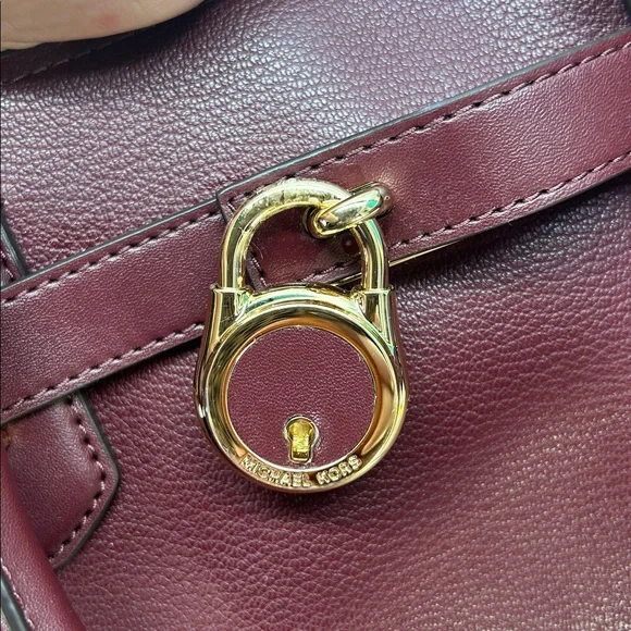 3329 Michael Kors Mercer Gallery Medium satchel burgundy - Picture 11 of 15